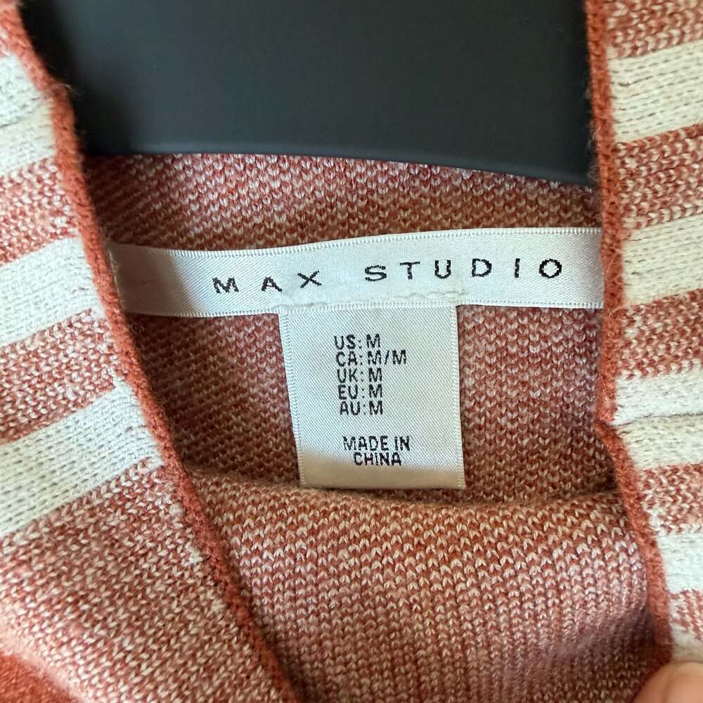 Max Studio Mock Neck Plaid Sweater Size M - Picture 3 of 3